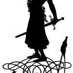 Female Silhouette Images 6 - Woman Holding Sword