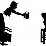 Female Silhouette Images 7 - Sharing a Beer