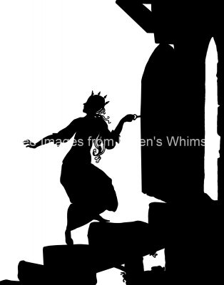 Female Silhouette Images 4 - Sneaking out the Door
