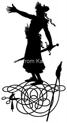 Female Silhouette Images 6 - Woman Holding Sword