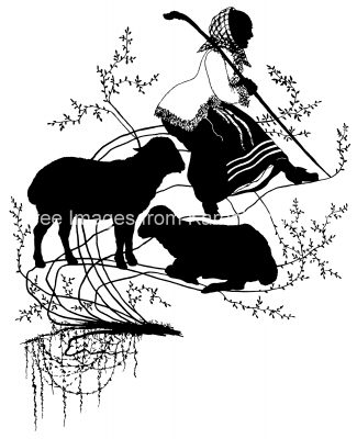 Woman Silhouette Image 4 - Guarding the Lambs