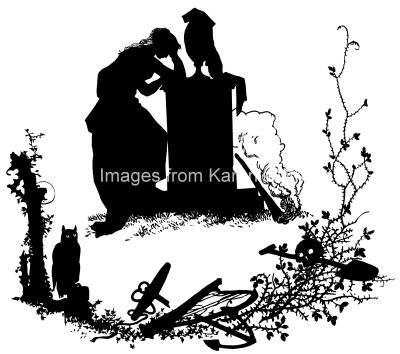 Woman Silhouette Image 9 - Woman in Mourning