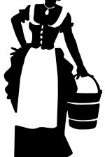 Woman Silhouette Image 5 - Holding a Pail