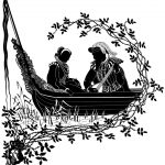 Man and Woman Silhouette 6 - Serenade in a Boat