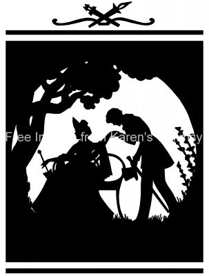 Man and Woman Silhouette 3 - Man Holding Woman's Hand