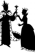 Couple Silhouette 3 - King Gives Flower to Queen