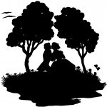 Love Silhouette 8 - Kissing Between the Trees