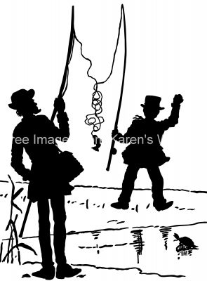 Silhouettes of Men 1 - Tangled Fishing Lines