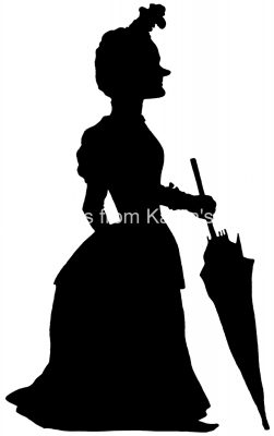 Human Silhouette 10 - Woman with Umbrella