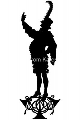 Silhouette of a Man 11 - Man with Feathered Cap