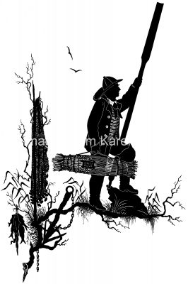 Silhouette of a Man 14 - Man Returns from Fishing