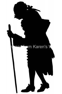 Silhouette of a Man 15 - Man with Walking Stick
