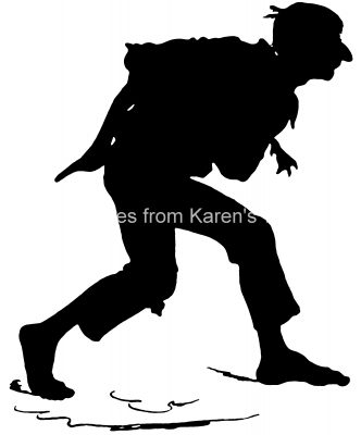 Silhouette of a Man 7 - Man with Hunched Back