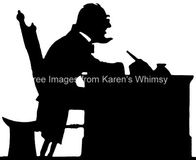 Silhouette of a Man 8 - Man at his Desk