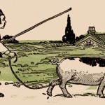 Cartoon Pigs 5 - Boy Walks Pig down Road