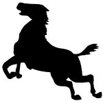 Rearing Horse Silhouettes 10