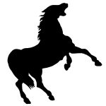 Rearing Horse Silhouettes 6