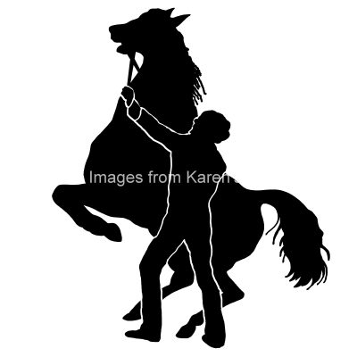 Rearing Horse Silhouettes 9