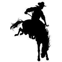 Cowboy on Horse Silhouettes