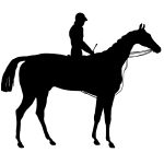 Horse Silhouettes 3 - Horse and Jockey