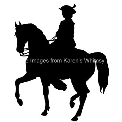 Horse Silhouettes 1 - Horse and Girl Silhouette