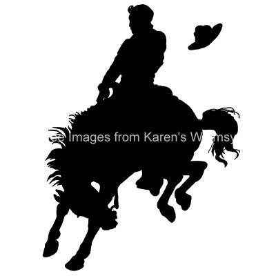 Horse Silhouettes 13 - Bucking Horse Silhouette