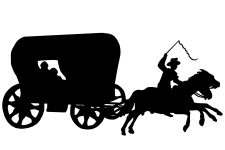 Carriage Silhouettes 11 - Horses and Wagon