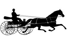 Carriage Silhouettes 3 - Horse and Wagon Clipart