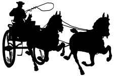 Carriage Silhouettes 7 - Silhouette of Horse and Carriage