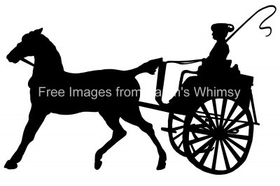 Carriage Silhouettes 10 - Horse Buggy Silhouette