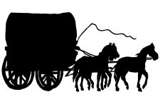 Horse Silhouette Clip Art 13 - Horse Drawn Wagon Pictures