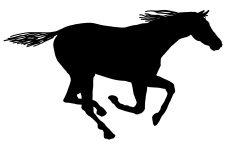 Horse Silhouette Clip Art 8 - Silhouette of a Horse Running