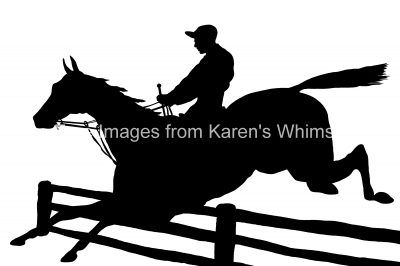 show jumping horse silhouette