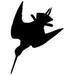 Flying Bird Silhouette 9 - Drumming Snipe