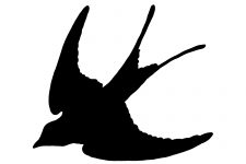 Bird Flying Silhouette 3 - Flying Swallow Silhouette