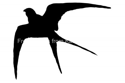 Bird Flying Silhouette 5 - Large Bird Silhouette