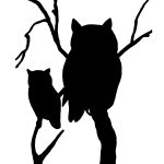 Bird of Prey Silhouette 1 - Silhouette of Owls