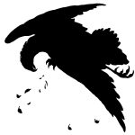 Bird of Prey Silhouette 4 - Injured Hawk Silhouette