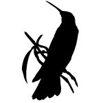 Simple Bird Silhouette 2 - Hummingbird Silhouette
