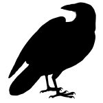 Simple Bird Silhouette 8 - Raven Bird Silhouette