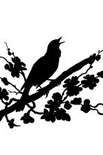 Silhouette Bird 2 - Silhouette of Bird in Tree