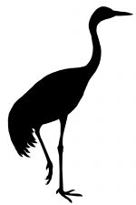 Silhouette Bird 9 - Silhouette of Crane Bird