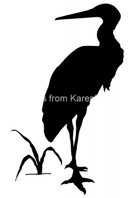 Silhouette Bird 7 - Heron Silhouette Clip Art