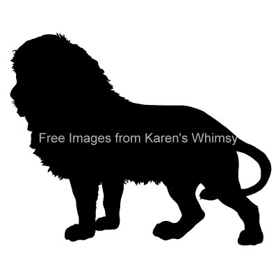 African Animal Silhouette 4 - Lion Silhouette