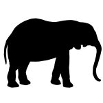 Wildlife Silhouette 1 - Elephant Silhouette