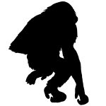 Wildlife Silhouette 5 - Chimp Silhouette