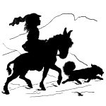 Animal Silhouette Images 4 - Girl Riding Pony