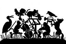 Animal Silhouette Art 9 - Animals Playing Instruments