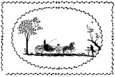 Free Silhouette Clip Art 5 - Horse and Carriage