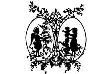 Silhouette Artwork 12 - Angel with Tree